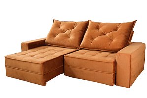 SOFA RETRATIL BERLIM 250 TEC 821 TERRACOTA