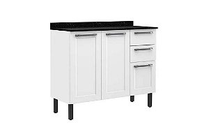 BALCAO 105 3PTS 2 GAV ACO FLORENCA - BRANCO - ITATIAIA