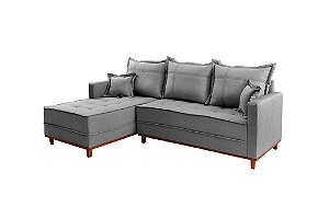 SOFA CHAISE MILAO LINHO CINZA1008 - EVIDENCE