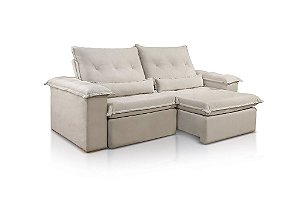 SOFA RETR VALENCIA 210CM VEL CAPPUCCINO/525 - JC ESTOFADOS