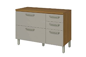 BALCAO 120 FECHADO PRINCESA FREIJO/OFF - NESHER