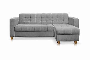 SOFA COLORADO C/ CHAISE 213CM LINHO CINZA/566 - JC ESTOF