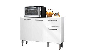 BALCAO 120 C/ TAMPO MILA BRANCO - FIORELLO