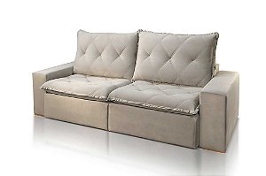 SOFA RETR LORETO 180CM VEL CAPUCCINO/525 - JC ESTOF