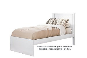 CAMA BARCELONA SOLTEIRO BRANCO - TEBARROT