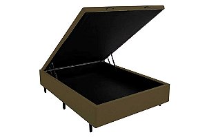 BOX BAU SIMPLES 30CM CASAL MARROM - ALTO NIVEL