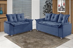 SOFA 3X2 LUG - PAMPULHA - TEC 110 AZUL