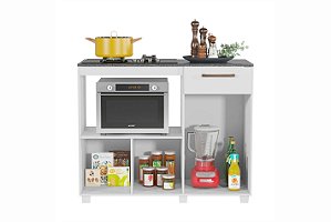 BALCAO COOKTOP GOLD 5 BOCAS 2PTS - BRANCO
