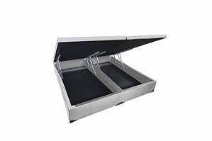 BOX BAU QUEEN BIPARTIDO 1,58X1,98 KORINO BRANCO