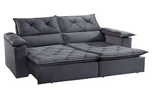 SOFA RETR IRON 180 - VEL CINZA/3040-09 - INNOVE