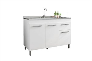 BALCAO P/PIA BELA 120 S/TAMPO - BRANCO FIORELLO