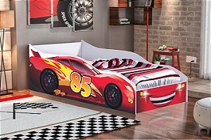 CAMA CARRO INFANTIL 150X70 VERMELHO - GABRIELLI MOVEIS