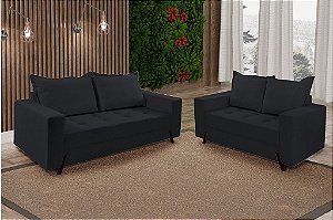 SOFA 3X2 LUG MOD 8100 - VEL PRETO (10) - BOARETO