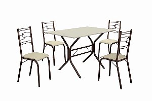 CJ PARATI BASE CABO FRIO 120X75 MARROM/OFF TEC163 - M TEIXEI