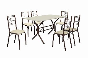 CJ PARATI BASE CABO FRIO 140X75 MARROM/OFF TEC163 - M TEIXEI