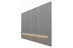 PAINEL NOBRE RIPADO C/PRAT LED 250X230 CINZA - GELIUS