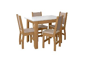 MESA BELLAGIO C/4 CAD CLARA FR/OFF - POLIMAM