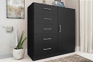 COMODA CQ.6510 MIAMI 5GV 1PT PRETO - FELLICCI