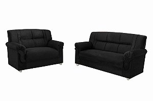 SOFA 3X2 LUG 5014 PRETO - PRIMOR