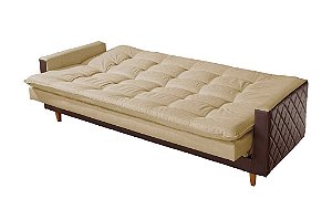SOFA CAMA SF.5820 VIENA LINHO BEGE 306B/KOR MAR/2239 - LUXUR