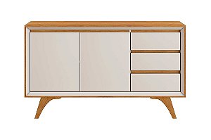 BUFFET VERTEX 2PTA 3 GAV 137CM NAT/OFF - MAVAULAR