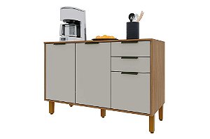 BALCAO COZ TORONTO 120 3PTS 2GAV C/TAMP FREIJO/OFF - INDEKES