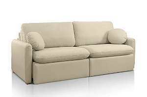 SOFA RETR OSLO S/ CX 220 LINHO BEGE/567 - JC ESTOF