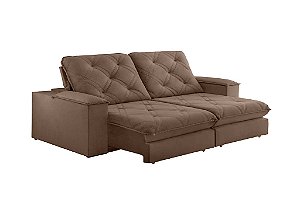 SOFA RETR SF.3670 CUIABA 250CM VEL MARROM/332 - EST TEIXEIRA