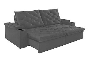 SOFA RETR BALI 230 PT 2 COP/BRA COR -VEL CINZA 06 - BOARETO