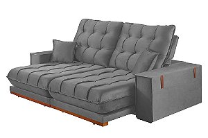 SOFA RETR XANGAI 230 - VEL CINZA 06 - BOARETO