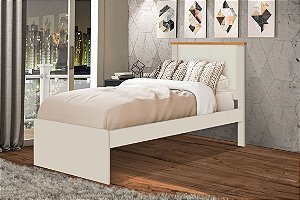 CAMA BARCELONA SOLTEIRO NATURE/OFF - TEBARROT