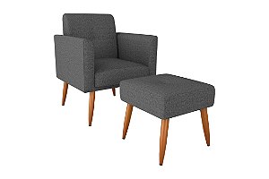 POLTR PEQUIM + PUFF LINHO E CINZA/487  - MATRIX