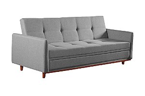 SOFA CAMA BAU IRIS LINHO CINZA/B02 - NOBLY