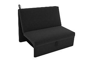 SOFA CAMA SF.5140 MALU (S/ BRACO) VEL PRETO/451 - MATRIX
