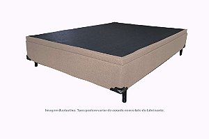 BOX BAU SIMPLES QUEEN LINHO BEGE - BIOSTAR