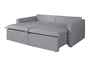 SOFA RETR AUSTRIA 180CM LIN CINZA/27 - BOARETO