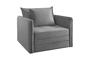 SOFA CAMA SOLTEIRO NORONHA LIN CINZA/566 - JC ESTOF