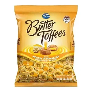 BALA ARCOR BUTTER TOFFEES MOUSSE DE MARACUJÁ