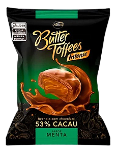 BALA ARCOR BUTTER TOFFEES INTENSE - 53% CACAU - MENTA