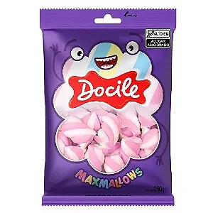 MARSHMALLOWS DOCILE MAXMALLOWS ROSA BRANCO