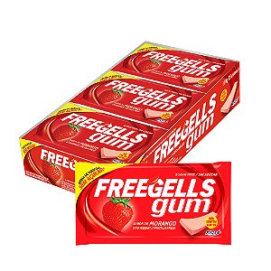 CHICLETS FREEGELLS GUM MORANGO CX15 UNDS