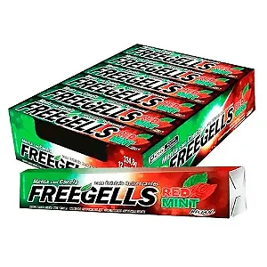 FREEGELLS RED/MINT MENTA E CANELA CX12UNDS