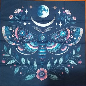 Toalha de Mesa Tarot Fase da Lua - Vibrante Borboleta