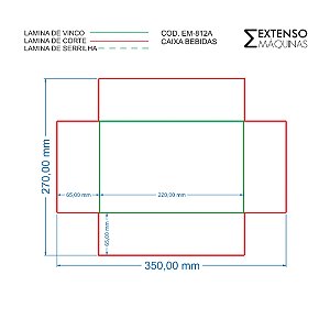 Faca de Corte e Vinco Caixa Cartonada de Bebida