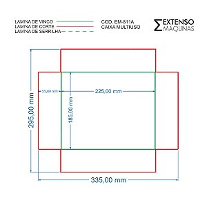 Faca de Corte e Vinco Caixas Cartonadas Multiuso