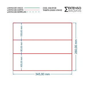 Faca de Corte e Vinco Caixas Cartonadas Vinho