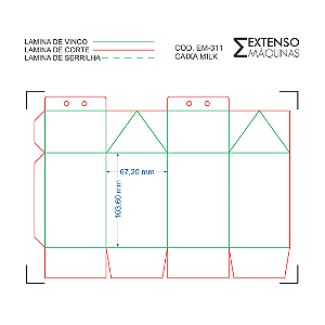 Facas de Corte e Vinco Caixa Milk