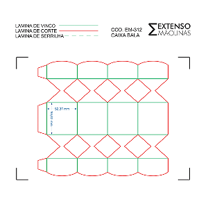 Facas de Corte e Vinco Caixa Bala