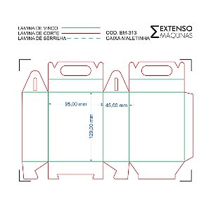 Facas de Corte e Vinco Caixa Maleta