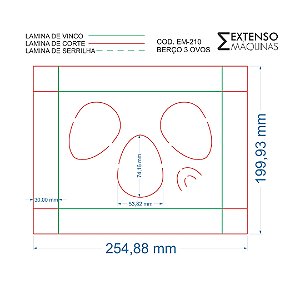 Facas de Corte e Vinco - Páscoa 3 Ovos 100g